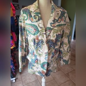 Paisley print blazer